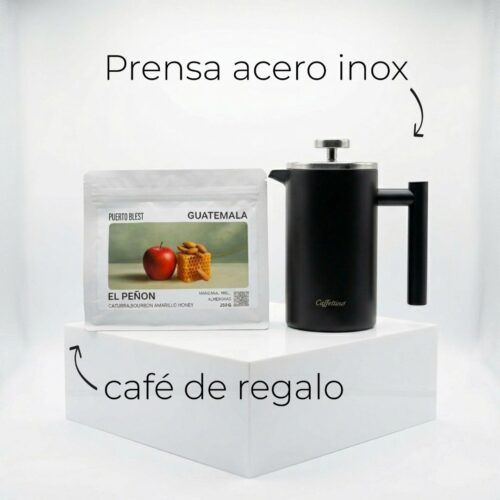 Prensa Acero Inox + Cafe